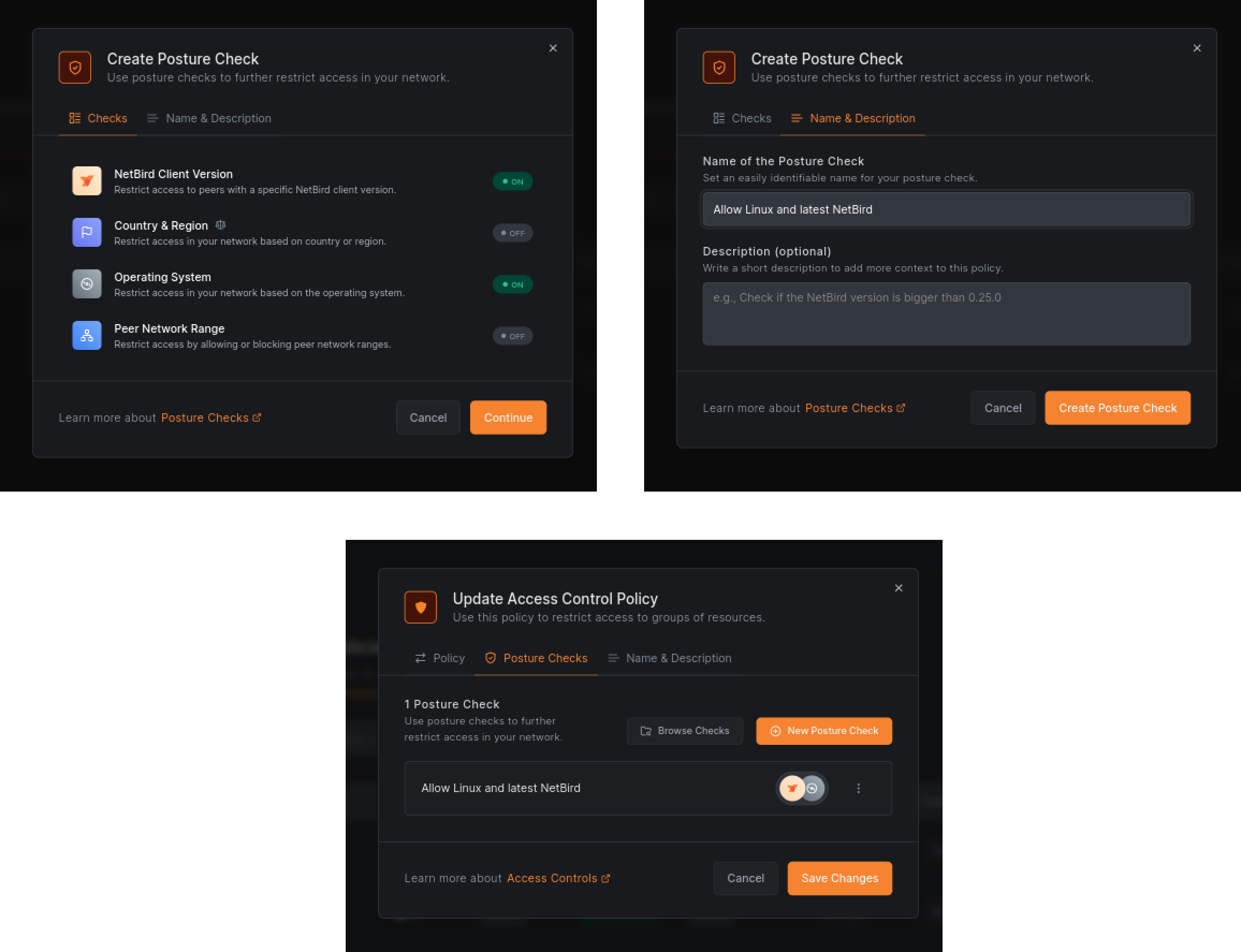 Create a posture check