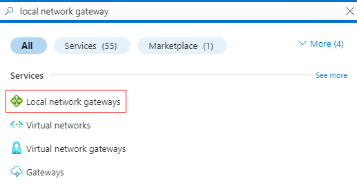 Local network gateway search results