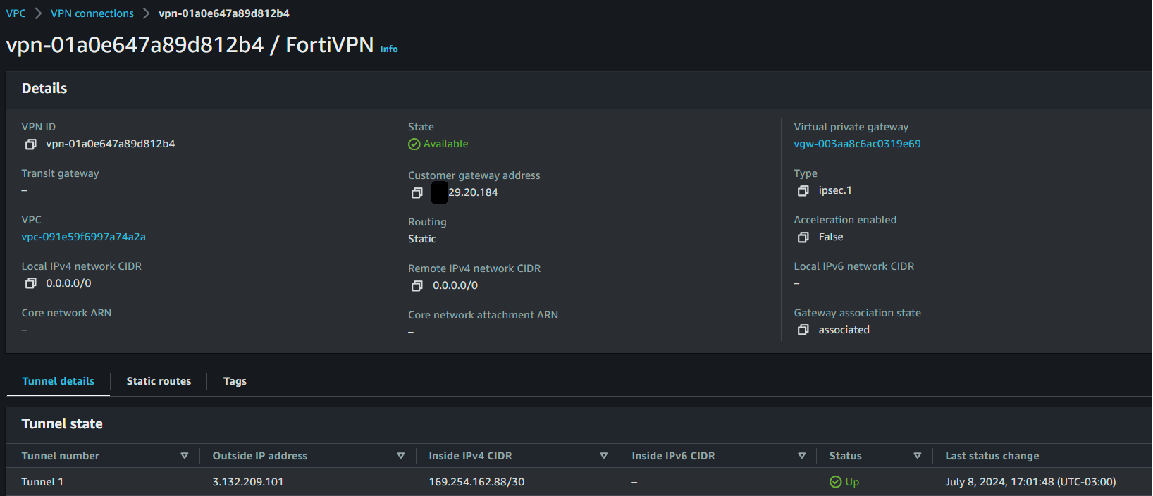 VPN details