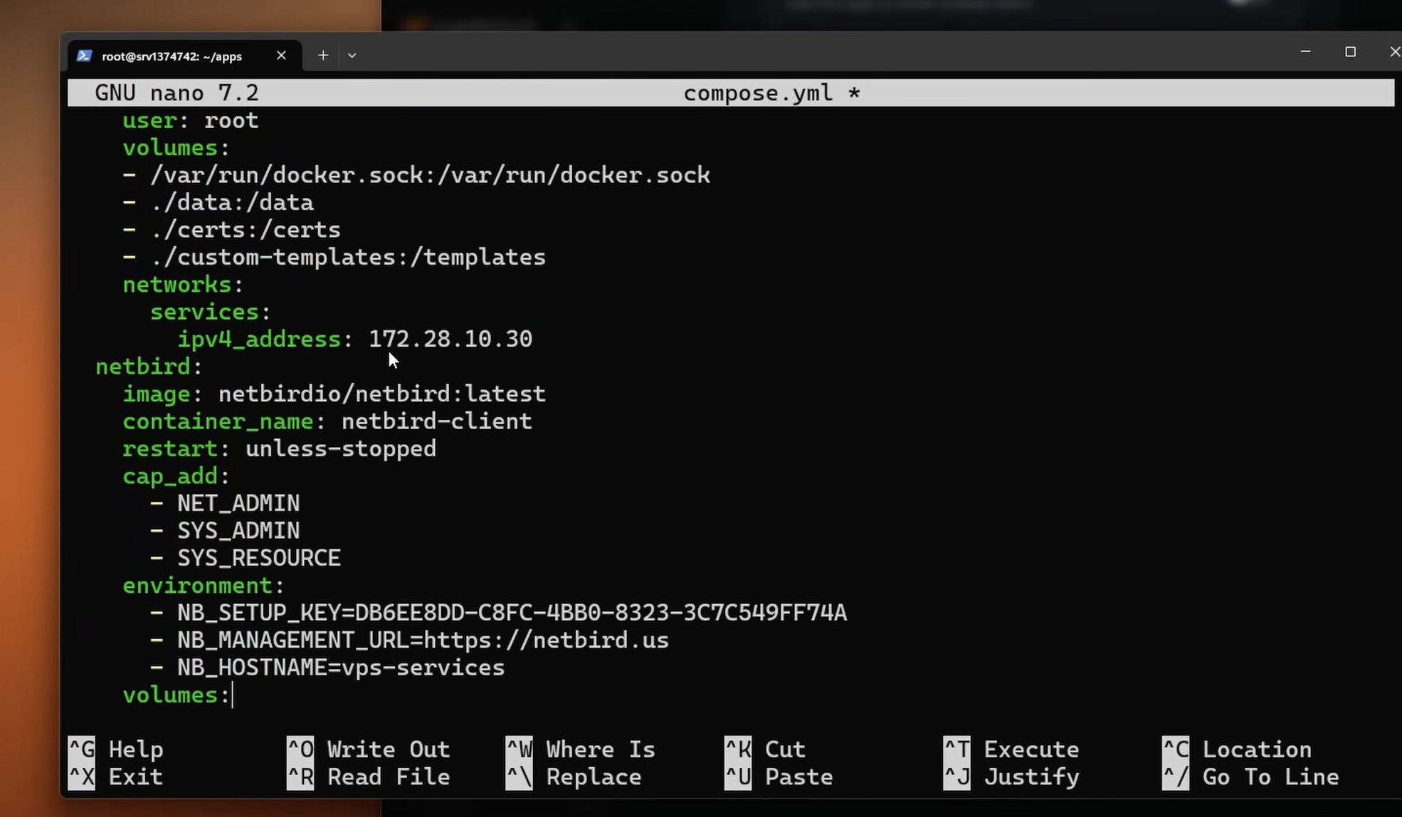 Creating a setup key in the NetBird dashboard