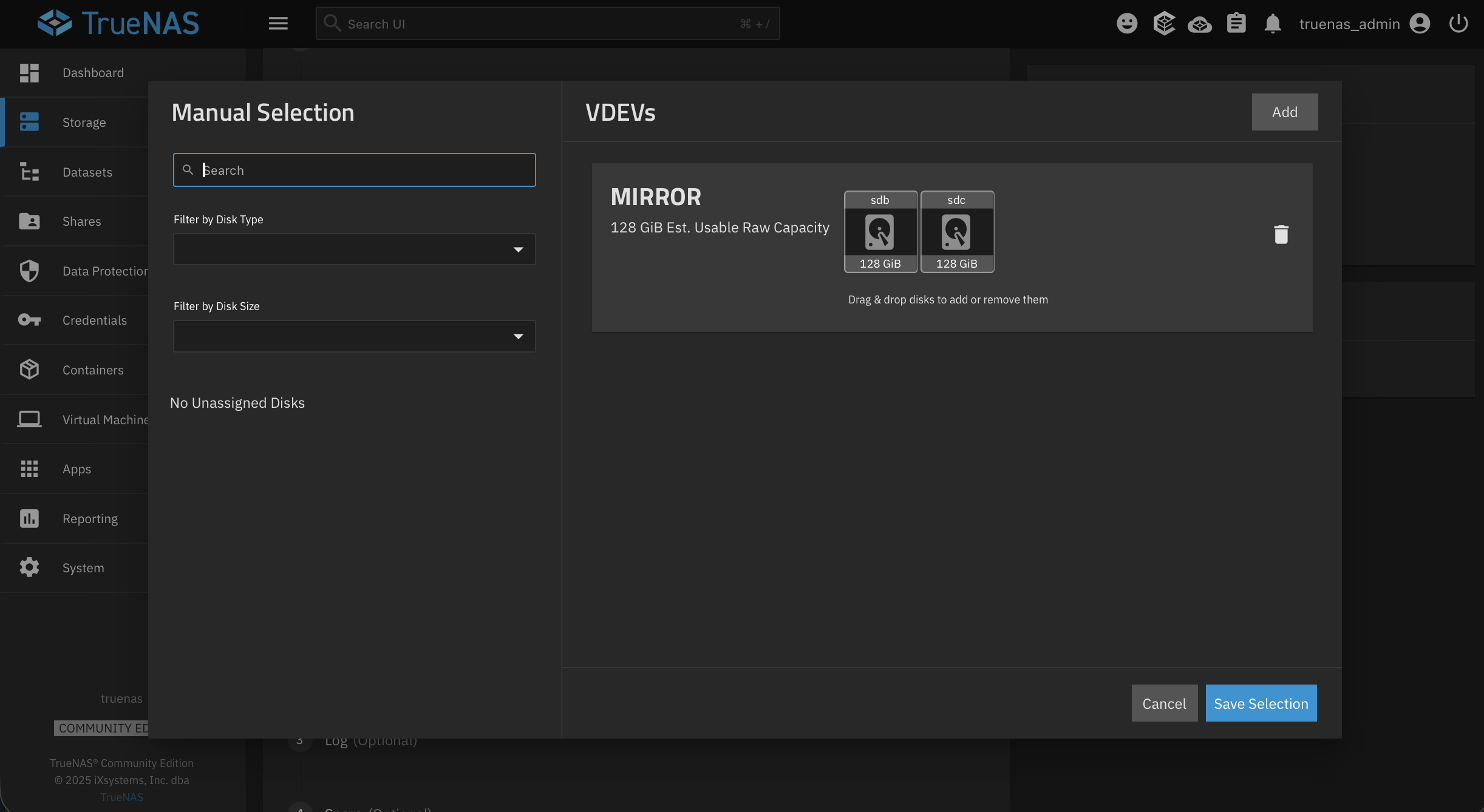 Manual drive selection