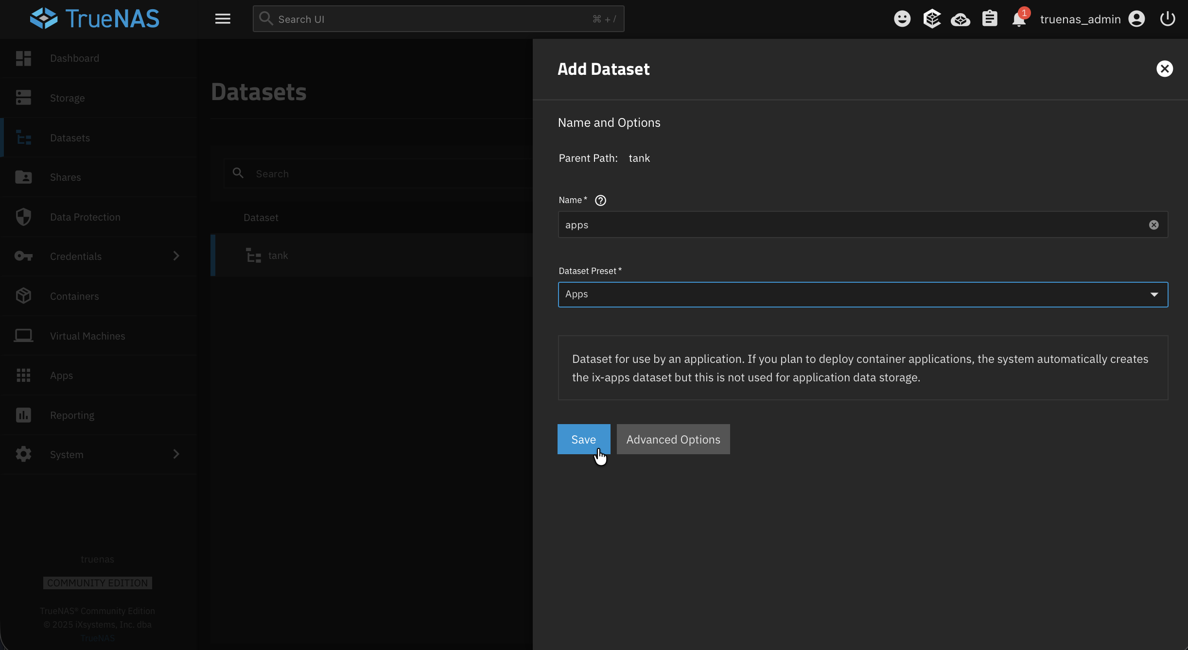 Add dataset for apps